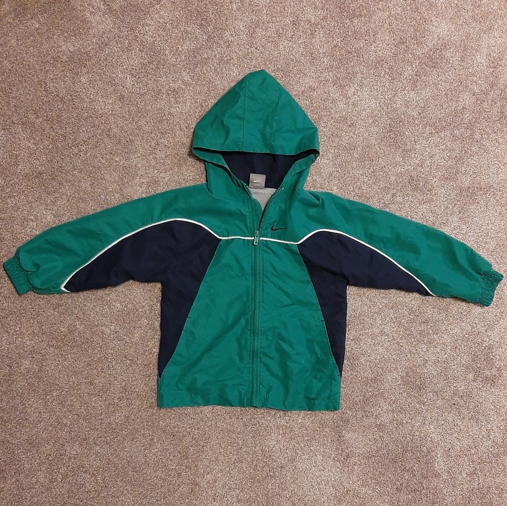 Boys Nike Spring/Fall Green & Navy Zip-up Jacket 6